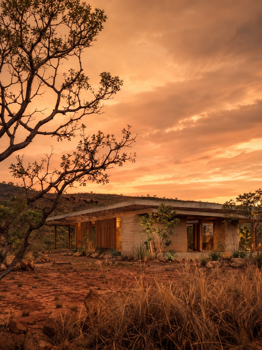 Refúgio do Cerrado ao entardecer